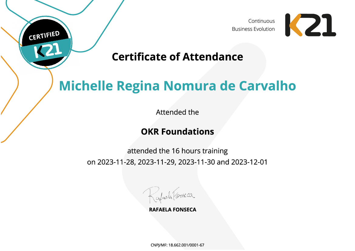 Certificado K21